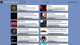 What Gameserverping.com website looked like in 2021 (3 years ago)