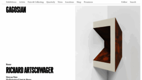 What Gagosian.com website looked like in 2021 (3 years ago)