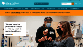 What Gillettechildrens.org website looked like in 2021 (4 years ago)