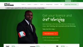 What Get-licensed.co.uk website looked like in 2021 (4 years ago)