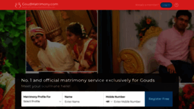 What Goudmatrimony.com website looked like in 2021 (3 years ago)