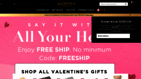 What Godiva.ca website looked like in 2021 (3 years ago)