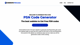 What Generatepsncode.com website looked like in 2021 (3 years ago)