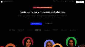 What Generated.photos website looked like in 2021 (3 years ago)