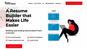 What Greatsampleresume.com website looked like in 2021 (3 years ago)