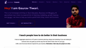 What Gauravtiwari.org website looked like in 2021 (3 years ago)