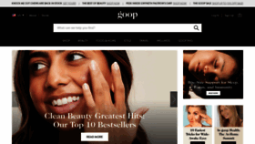 What Goop.com website looked like in 2021 (4 years ago)
