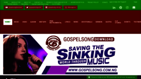 What Gospelsong.com.ng website looked like in 2021 (3 years ago)