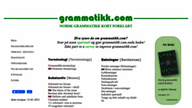 What Grammatikk.com website looked like in 2021 (3 years ago)
