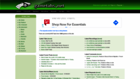 What Gametabs.net website looked like in 2021 (3 years ago)