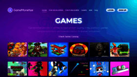 What Gamemonetize.com website looked like in 2021 (3 years ago)