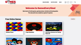 What Gameseverytime.com website looked like in 2021 (3 years ago)
