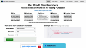 What Getcreditcardnumbers.com website looked like in 2021 (3 years ago)