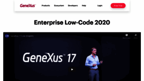 What Genexus.com website looked like in 2021 (3 years ago)