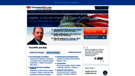What Governmentbids.com website looked like in 2021 (3 years ago)
