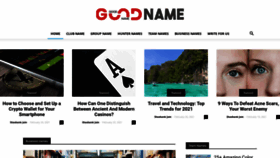 What Good-name.org website looked like in 2021 (3 years ago)