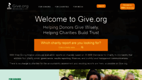 What Give.org website looked like in 2021 (3 years ago)