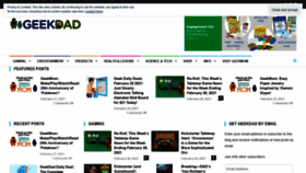 What Geekdad.com website looked like in 2021 (3 years ago)