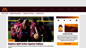 What Gophersports.com website looked like in 2021 (4 years ago)