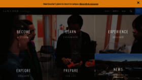 What Goucher.edu website looked like in 2021 (5 years ago)