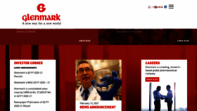 What Glenmarkpharma.com website looked like in 2021 (3 years ago)