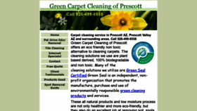 What Greencarpetcleaningprescott.com website looked like in 2021 (3 years ago)
