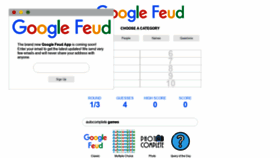 What Googlefeud.com website looked like in 2021 (3 years ago)