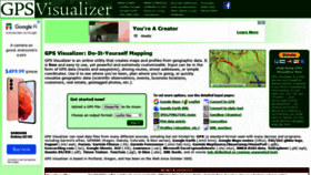 What Gpsvisualizer.com website looked like in 2021 (3 years ago)