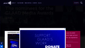 What Glaad.org website looked like in 2021 (3 years ago)