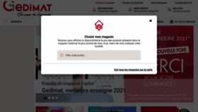 What Gedimat.fr website looked like in 2021 (3 years ago)