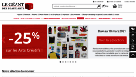 What Geant-beaux-arts.fr website looked like in 2021 (3 years ago)