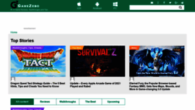 What Gamezebo.com website looked like in 2021 (3 years ago)