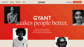 What Gyant.com website looked like in 2021 (3 years ago)