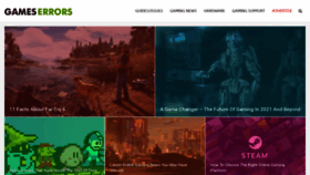 What Gameserrors.com website looked like in 2021 (3 years ago)
