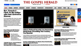 What Gospelherald.com website looked like in 2021 (3 years ago)