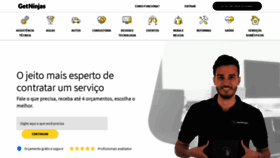 What Getninjas.com.br website looked like in 2021 (4 years ago)