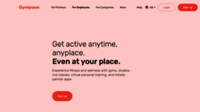 What Gympass.com website looked like in 2021 (3 years ago)