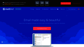 What Getmailbird.com website looked like in 2021 (3 years ago)