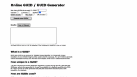What Guidgenerator.com website looked like in 2021 (3 years ago)