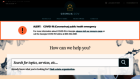 What Georgia.gov website looked like in 2021 (3 years ago)