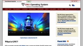 What Gnu.org website looked like in 2021 (4 years ago)
