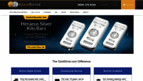 What Goldsilver.com website looked like in 2021 (3 years ago)