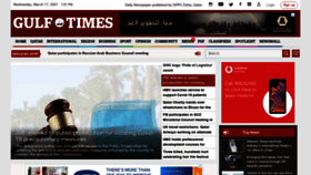 What Gulf-times.com website looked like in 2021 (3 years ago)