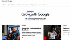 What Grow.google website looked like in 2021 (4 years ago)