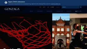 What Gonzaga.edu website looked like in 2021 (4 years ago)