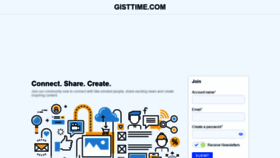 What Gisttime.com website looked like in 2021 (3 years ago)