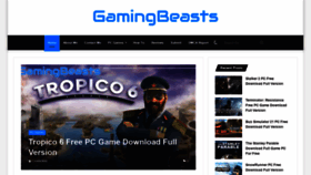 What Gamingbeasts.com website looked like in 2021 (3 years ago)