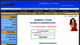 What Gruesse.de website looked like in 2021 (3 years ago)