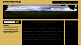 What Genezanazwisk.pl website looked like in 2021 (3 years ago)
