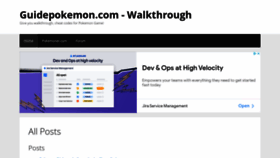 What Guidepokemon.com website looked like in 2021 (3 years ago)
